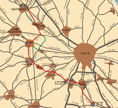 Mappa itinerario