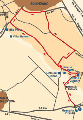 Mappa itinerario