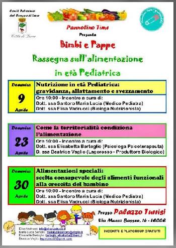 Bimbi e pappe. Rassegna sull'alimentazione pediatrica