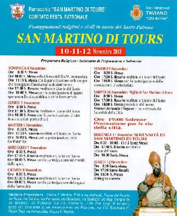 San Martino di Tours. Festa a Taviano