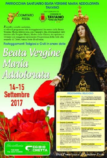 Beata Maria Vergine Addolorata. Festa a Taviano
