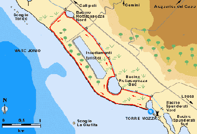 Mappa Bacini di Ugento
