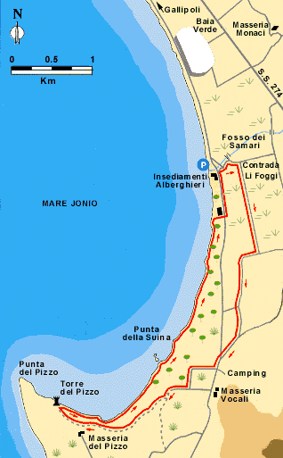 Mappa Punta Pizzo