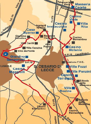 Mappa itinerario